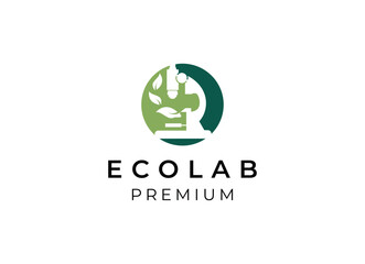 Ecolab microscope logo design vector. Microscope logo design. 