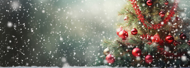 Christmas Tree Beautiful Decoration Winter Wonderland – Generative Ai