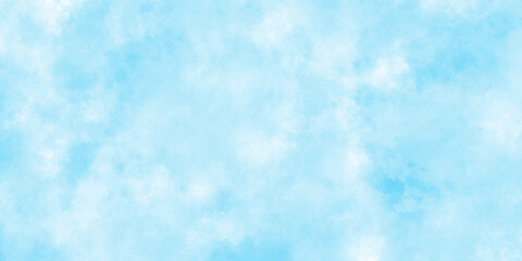 blue sky with clouds. Light sky blue shades watercolor background.Grunge blue background with space for text,watercolor abstract painting of blue grunge texture.	