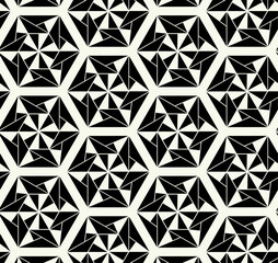 Vector monochrome geometric pattern in simple graphic design. Fashion trendy geometry. Vector illustration.