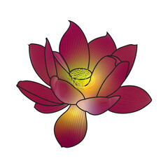 lotus vesak flower vector illustration. business, advertisement, flyer, brochure and other uses isolate art.