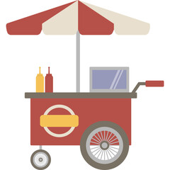 Food cart vector
