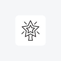 Magic Wand Star Line Icon