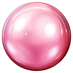 Obraz premium Pink round metal ball