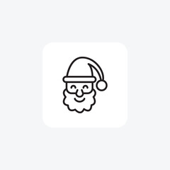 Fototapeta premium Santa Claus Line Icon