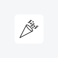 Confetti Line Icon