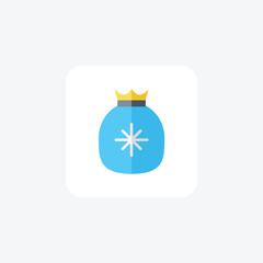 Snowflakes Bag Flat Icon