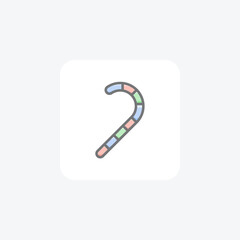 Candy Cane Awesome Fill Icon