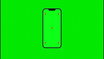 Creative animated smartphone mockup with chromakey screen. Video suitable for app or vebsite promotion.