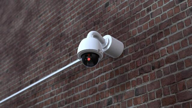 Video surveillance camera. CCTV - security system. PTZ camera.	
