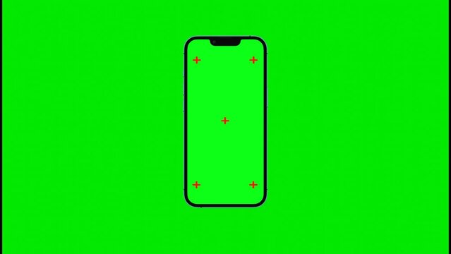 Creative animated smartphone mockup with chromakey screen. Video suitable for app or vebsite promotion.
