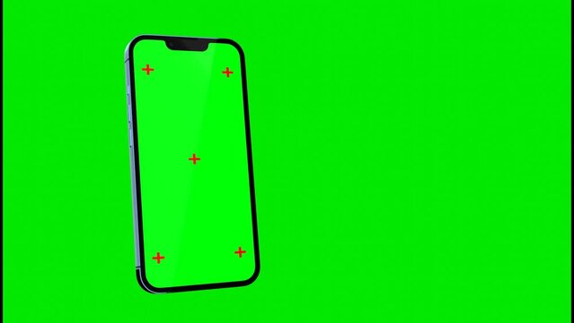 Creative animated smartphone mockup with chromakey screen. Video suitable for app or vebsite promotion.