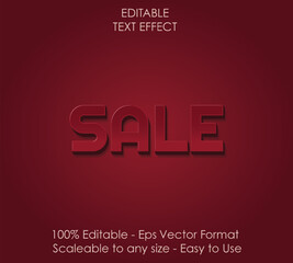 3d red bold Super sale christmas editable text effect
