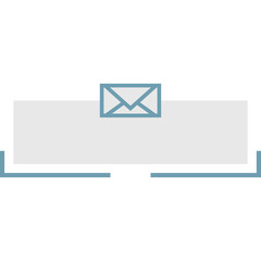 Text box with mail envelope icon