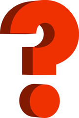 Large question mark. Searching for answer. Vector illustration.