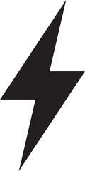 Power energy vector emblem. Electricity flash symbol. Charge or danger icon