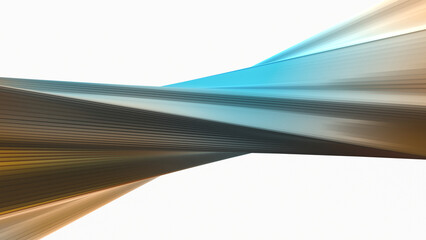 colorful twisted object on bright white background. 3D simple abstract background. 3D rendering