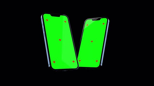 Creative animated smartphone mockup on transparent background. Alpha channel. Video suitable for app or website promotion.