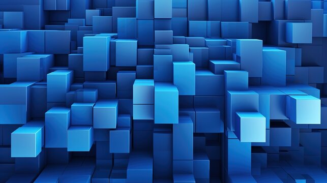 abstract blue cubes background