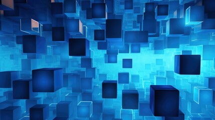 abstract blue cubes background