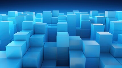 abstract blue cubes background