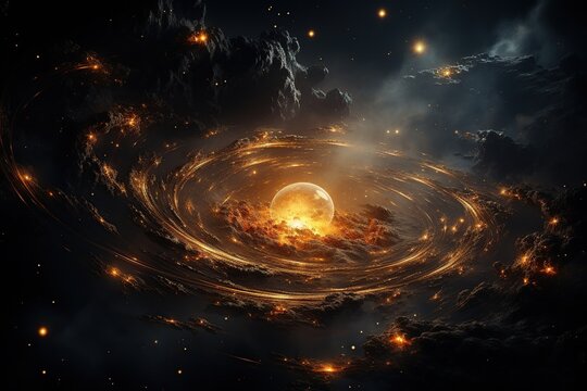 The spiral galaxy is the center of the universe. Generative AI