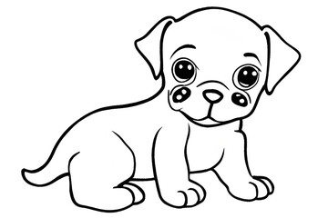 Obraz premium baby dog. Generative AI.