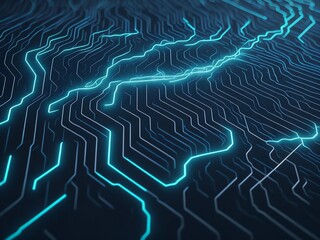 An abstract illustration of data flowing through a network of nodes, digital background with binary code and AI algorithms running in the background, Futuristic technology wallpaper with digital wave
