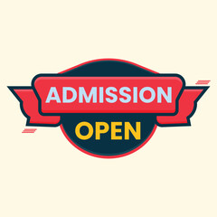 admission open tag vector for educational social media post template