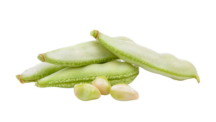 Green beans isolated on  transparent png