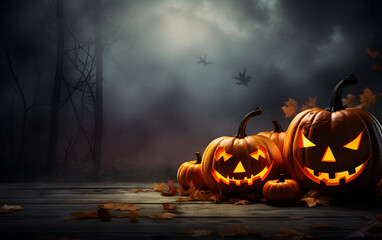 halloween pumpkin with bats