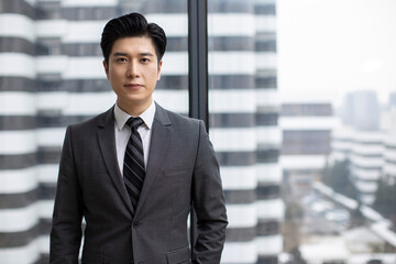 Portrait of confident Chinese businessman