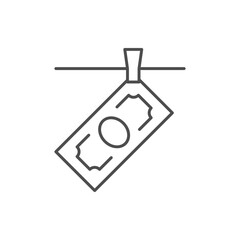 Money laundering line outline icon