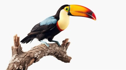 Fototapeta premium Exotic toucan photo realistic illustration - Generative AI.