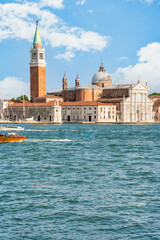 Obraz na płótnie Canvas View over the Grand Canal with Church of San Giorgio Maggiore, in Venice.