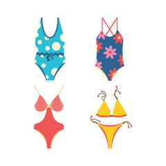 The swimsuit is compatible and separate. Beach set for summer trips. Vacation accessories for sea vacations.