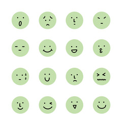 Face emotion facial expression sticker design