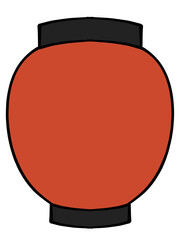 	夏まつりの赤い提灯のイラスト素材