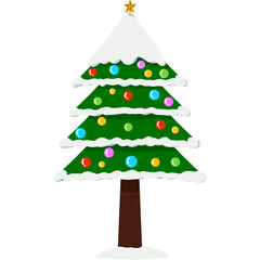 christmas tree isolated on white