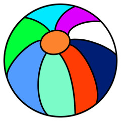 Obraz premium colorful beach ball isolated