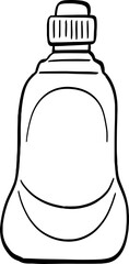 hand drawn bottle illustration.