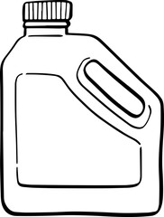 hand drawn bottle illustration.