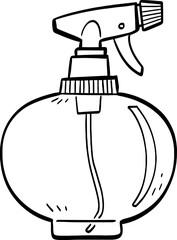 hand drawn bottle illustration.