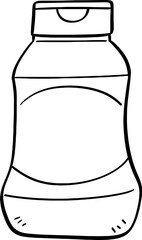 hand drawn bottle illustration.