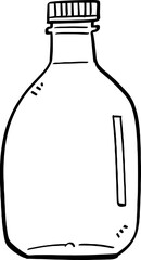 hand drawn bottle illustration.
