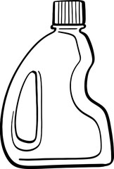 hand drawn bottle illustration.