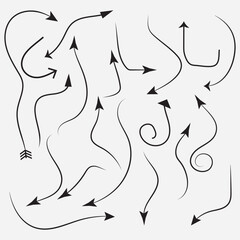 Free vector hand drawn arrow set