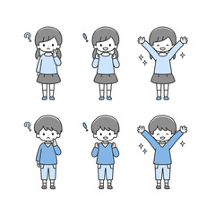 考えて解決する子どもたちのセット