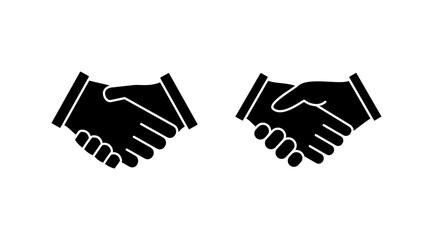 Hand shake icon vector. business handshake. contract agreement. partnership