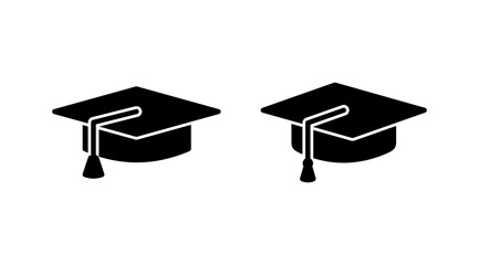 Education icon vector. graduation cap icon vector